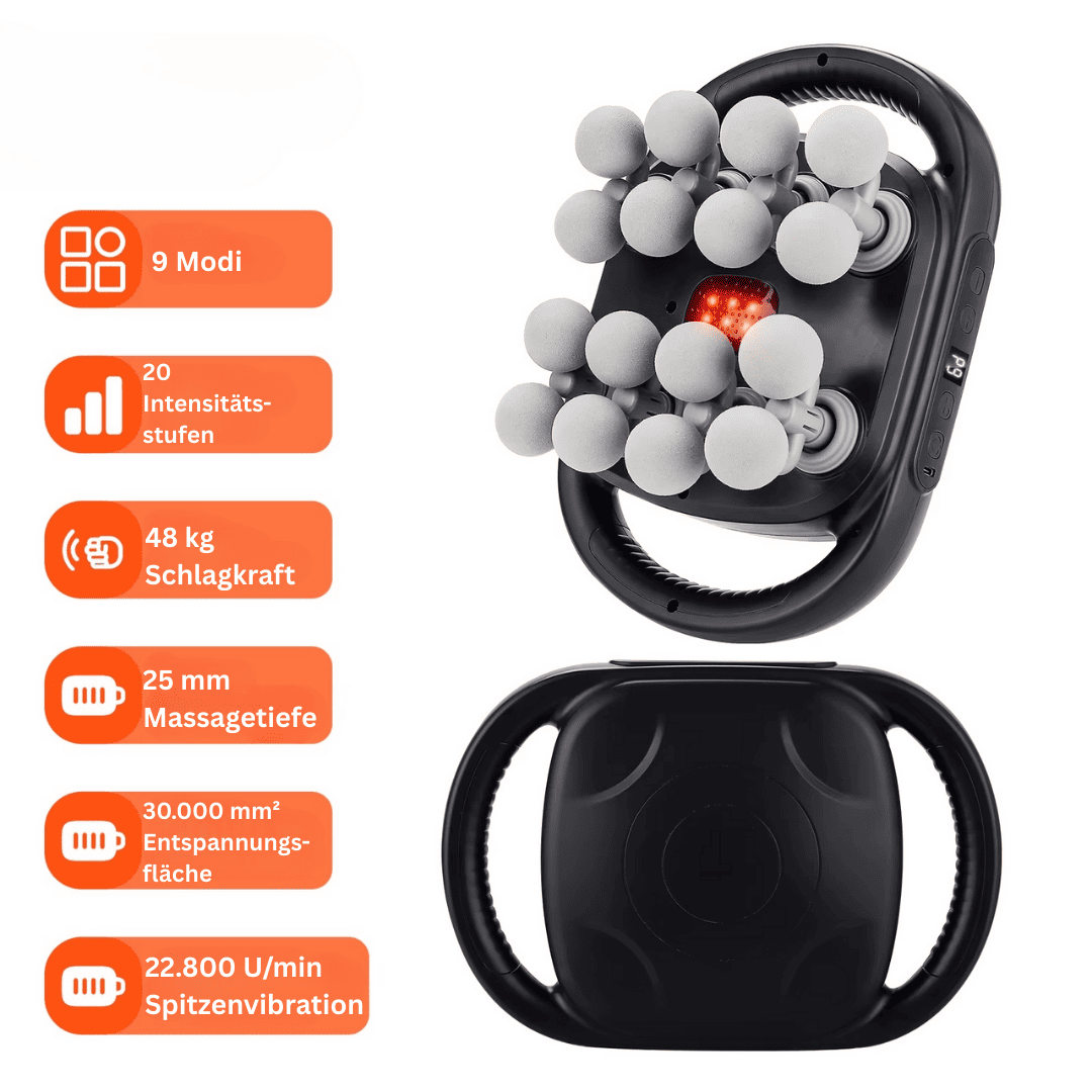 Massagepistole mit Rotlicht | Tiefenentspannung für Zuhause