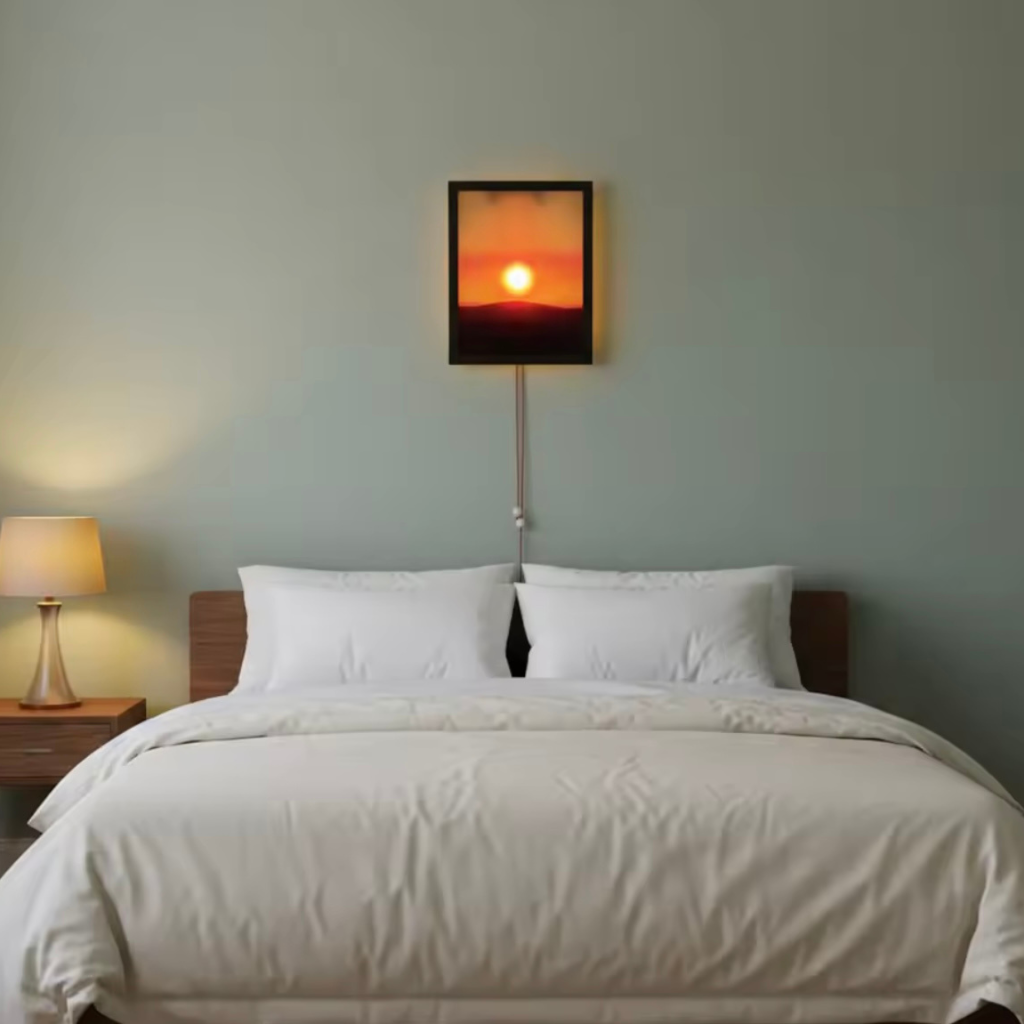 Sonnenzauber Frame | Leuchtendes Wandbild