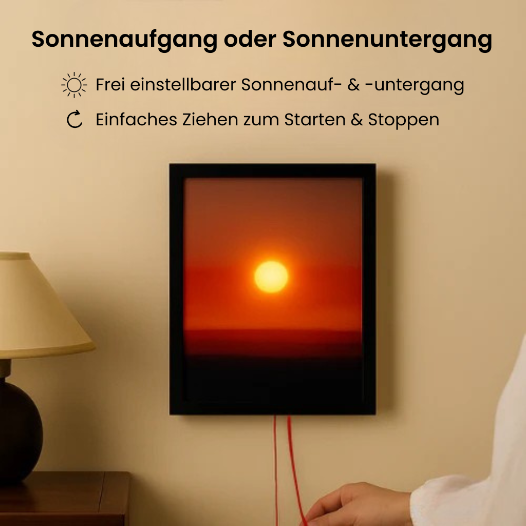Sonnenzauber Frame | Leuchtendes Wandbild