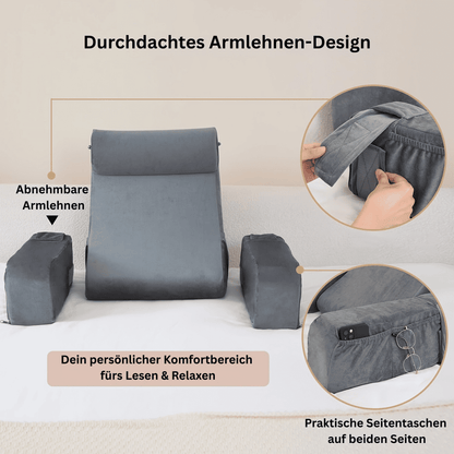 Multifunktionales Kissen | Extra große Stütze für bequemes Lesen, Arbeiten & Relaxen