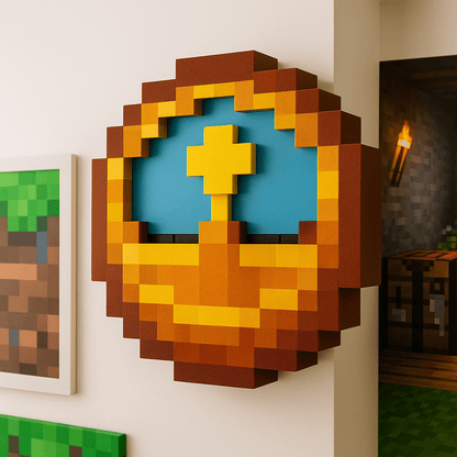 CraftClock – 3D Pixel Wanduhr