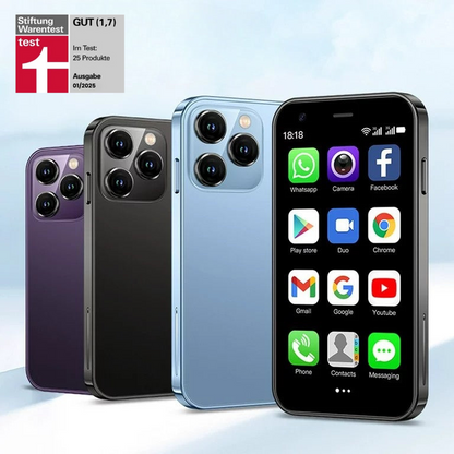 Mini Smartphone inkl. Handyhülle & Bildschirmfolie